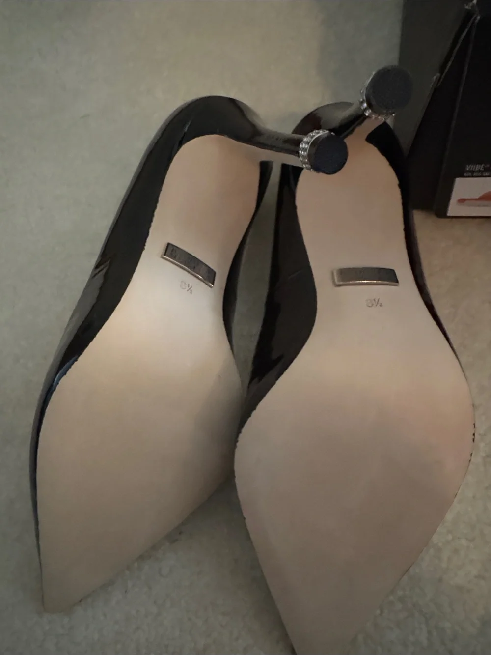 Badgley Mischka Black Patent Pointed-Toe Stiletto Pumps